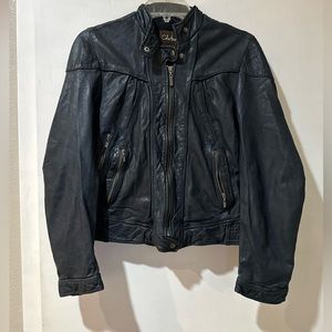 Cole Haan lambskin leather jacket in black